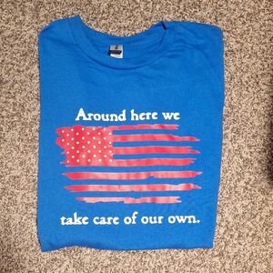 Blue Graphic Men's Patriotic Tee American Flag